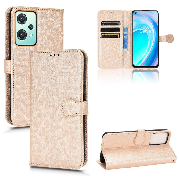 For OnePlus Nord CE 2 5G Honeycomb Dot Texture Leather Phone Case