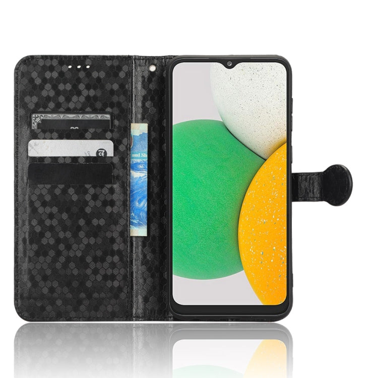 For Samsung Galaxy A03 Core Honeycomb Dot Texture Leather Phone Case