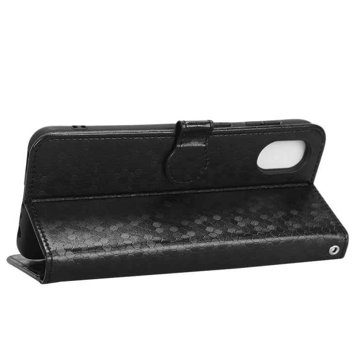 For Samsung Galaxy A03 Core Honeycomb Dot Texture Leather Phone Case
