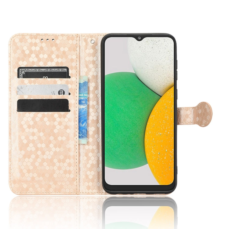 For Samsung Galaxy A03 Core Honeycomb Dot Texture Leather Phone Case