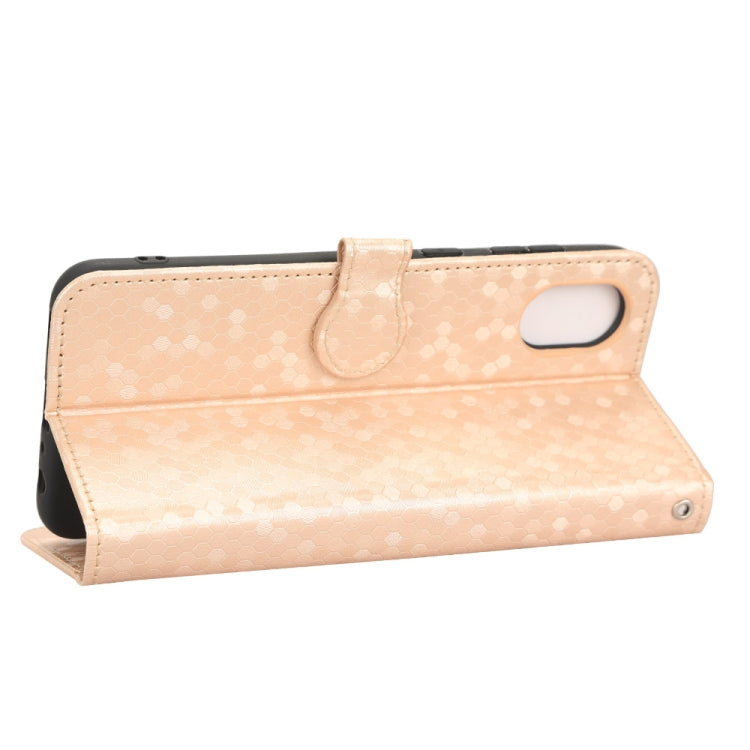 For Samsung Galaxy A03 Core Honeycomb Dot Texture Leather Phone Case