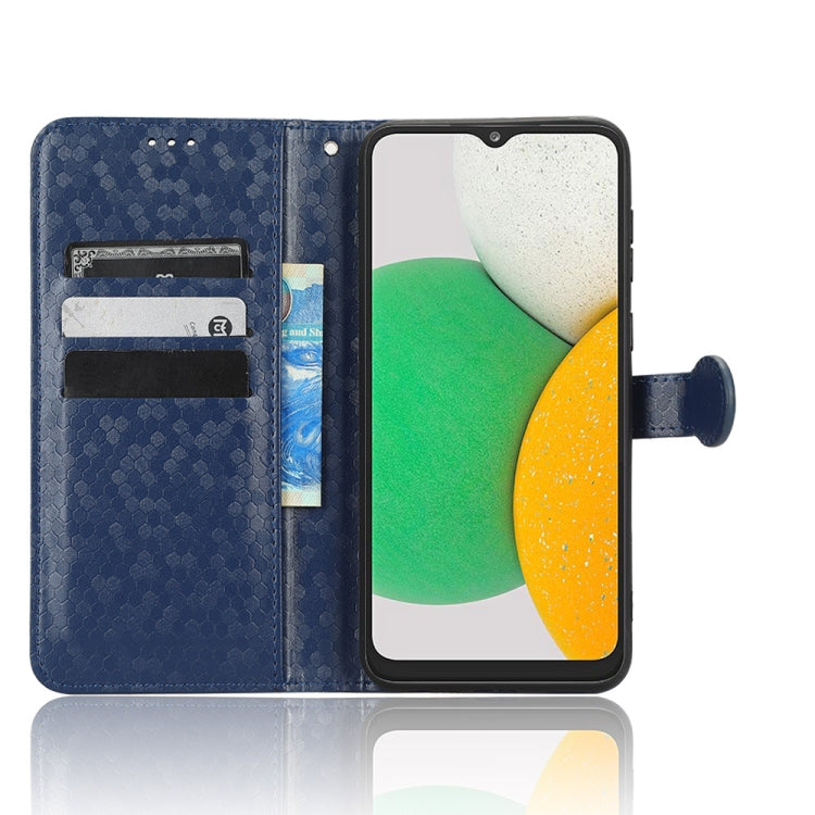 For Samsung Galaxy A03 Core Honeycomb Dot Texture Leather Phone Case
