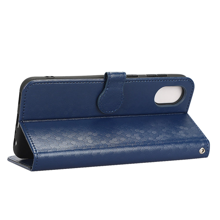For Samsung Galaxy A03 Core Honeycomb Dot Texture Leather Phone Case