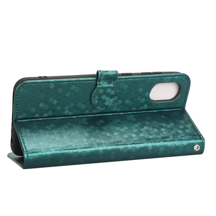 For Samsung Galaxy A03 Core Honeycomb Dot Texture Leather Phone Case