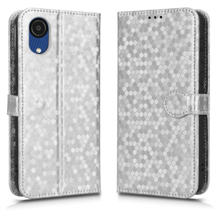For Samsung Galaxy A03 Core Honeycomb Dot Texture Leather Phone Case