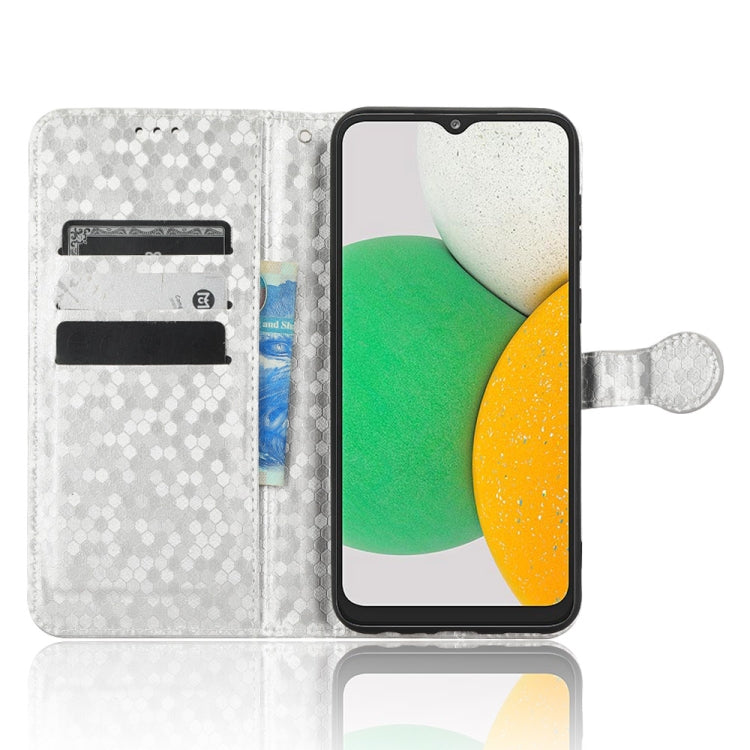 For Samsung Galaxy A03 Core Honeycomb Dot Texture Leather Phone Case