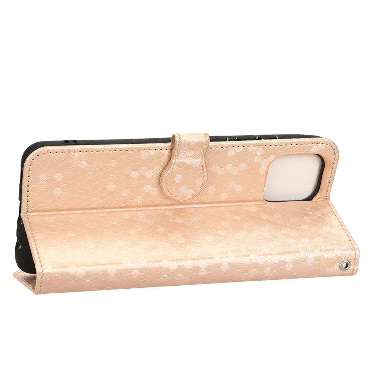 For Samsung Galaxy A03 Global 164.27mm Honeycomb Dot Texture Leather Phone Case