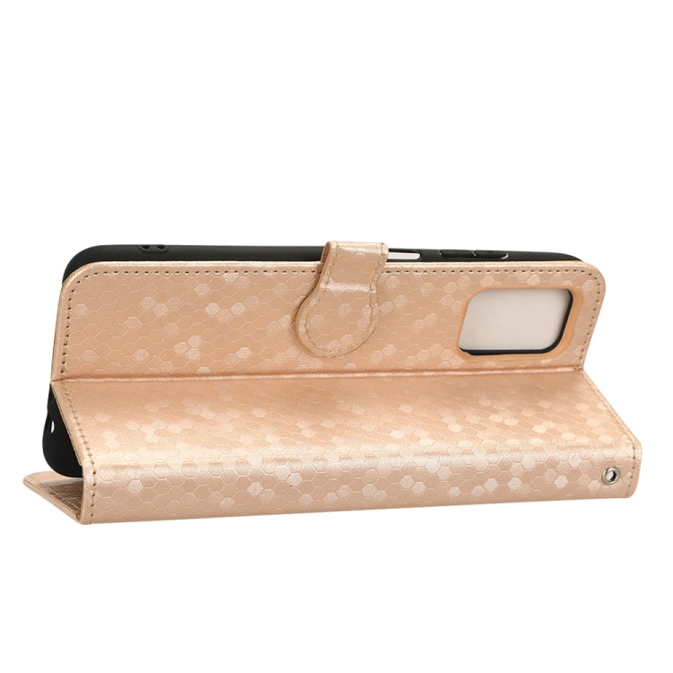 For Samsung Galaxy A03s 164.2mm Honeycomb Dot Texture Leather Phone Case