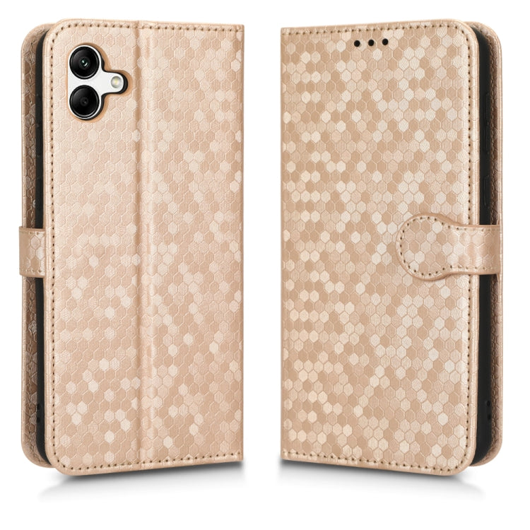 For Samsung Galaxy A04 Honeycomb Dot Texture Leather Phone Case