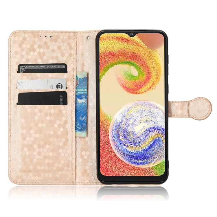 For Samsung Galaxy A04 Honeycomb Dot Texture Leather Phone Case