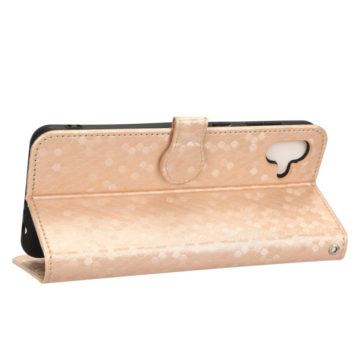 For Samsung Galaxy A04 Honeycomb Dot Texture Leather Phone Case