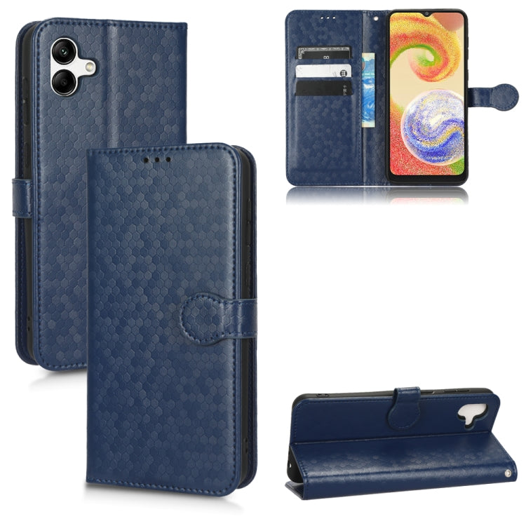 For Samsung Galaxy A04 Honeycomb Dot Texture Leather Phone Case