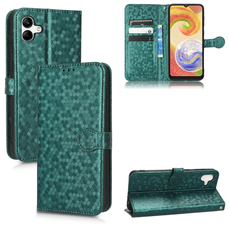 For Samsung Galaxy A04 Honeycomb Dot Texture Leather Phone Case