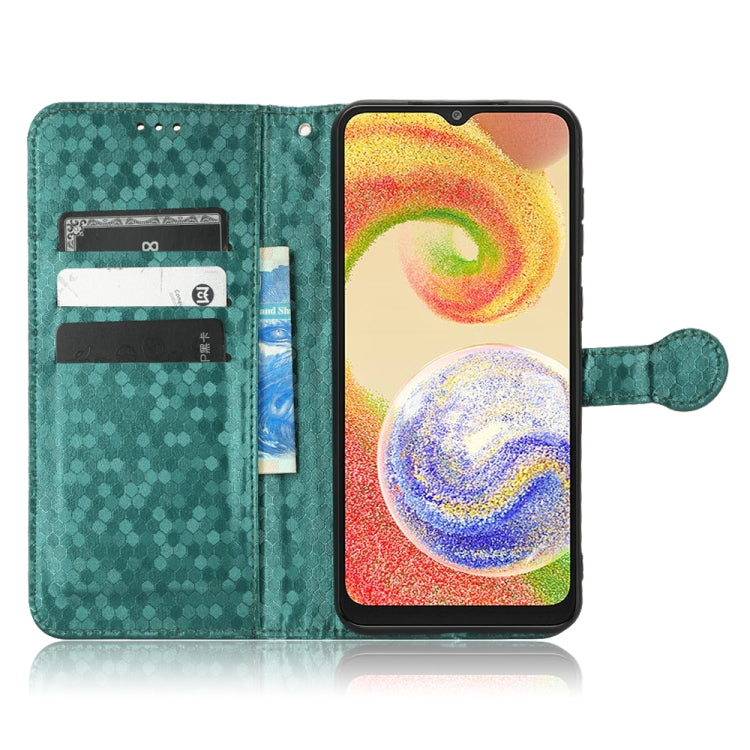 For Samsung Galaxy A04 Honeycomb Dot Texture Leather Phone Case