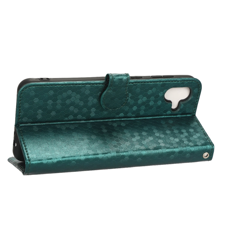For Samsung Galaxy A04 Honeycomb Dot Texture Leather Phone Case