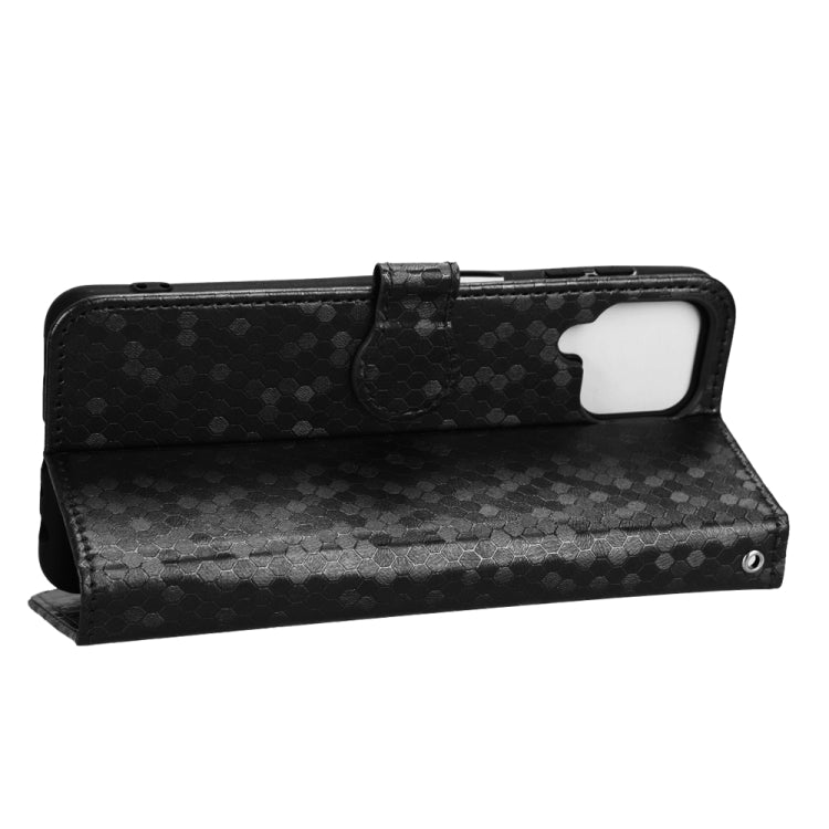 For Samsung Galaxy A12 / M12 Honeycomb Dot Texture Leather Phone Case