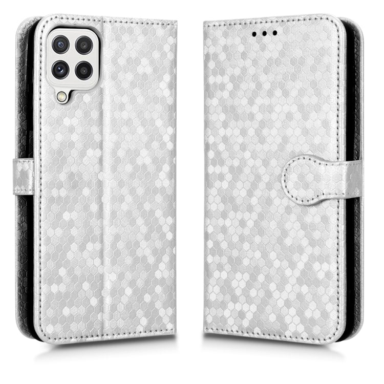 For Samsung Galaxy A12 / M12 Honeycomb Dot Texture Leather Phone Case
