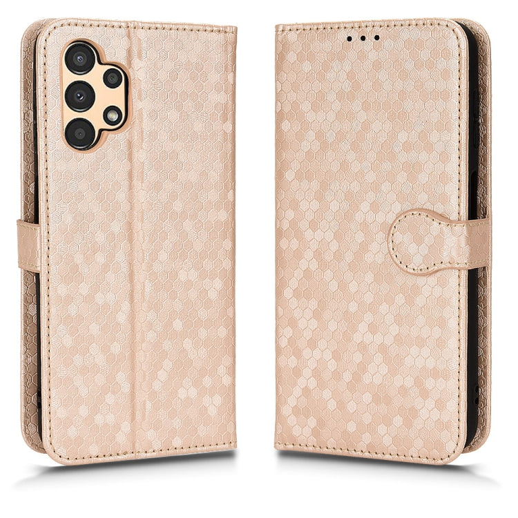For Samsung Galaxy A13 4G Honeycomb Dot Texture Leather Phone Case
