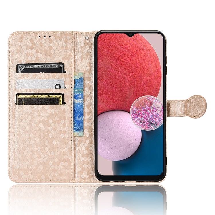 For Samsung Galaxy A13 4G Honeycomb Dot Texture Leather Phone Case