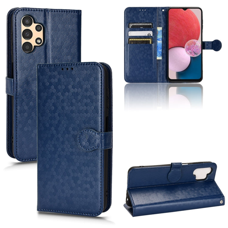 For Samsung Galaxy A13 4G Honeycomb Dot Texture Leather Phone Case