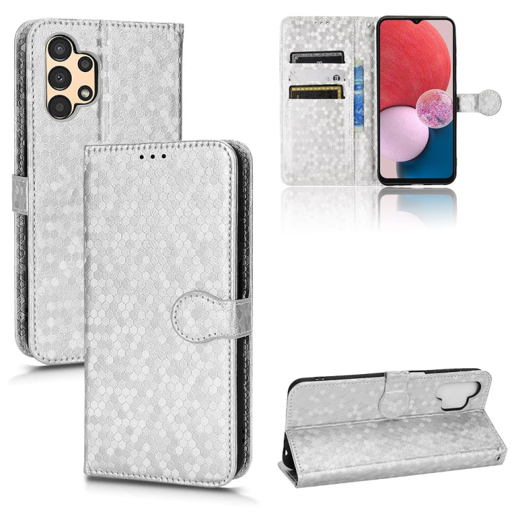For Samsung Galaxy A13 4G Honeycomb Dot Texture Leather Phone Case