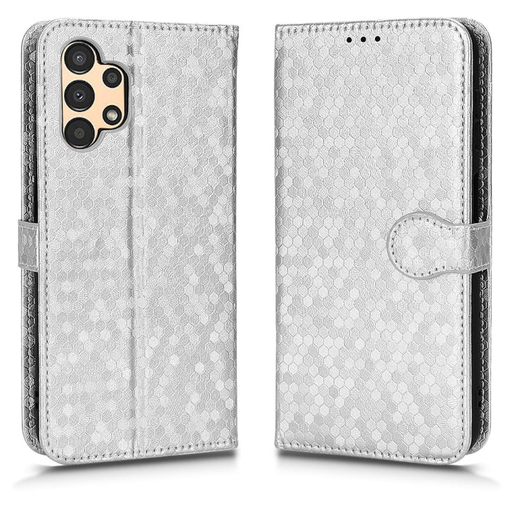 For Samsung Galaxy A13 4G Honeycomb Dot Texture Leather Phone Case