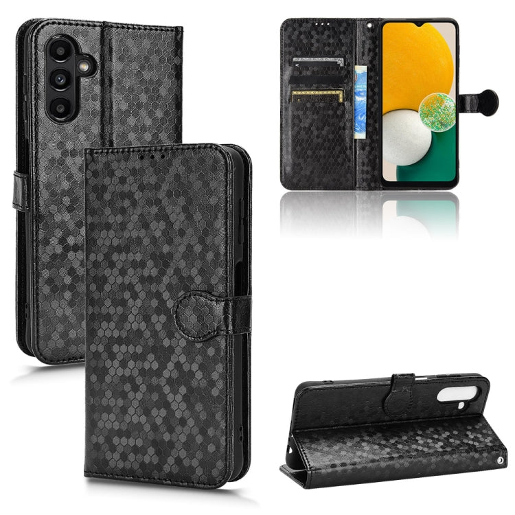 For Samsung Galaxy A13 5G Honeycomb Dot Texture Leather Phone Case
