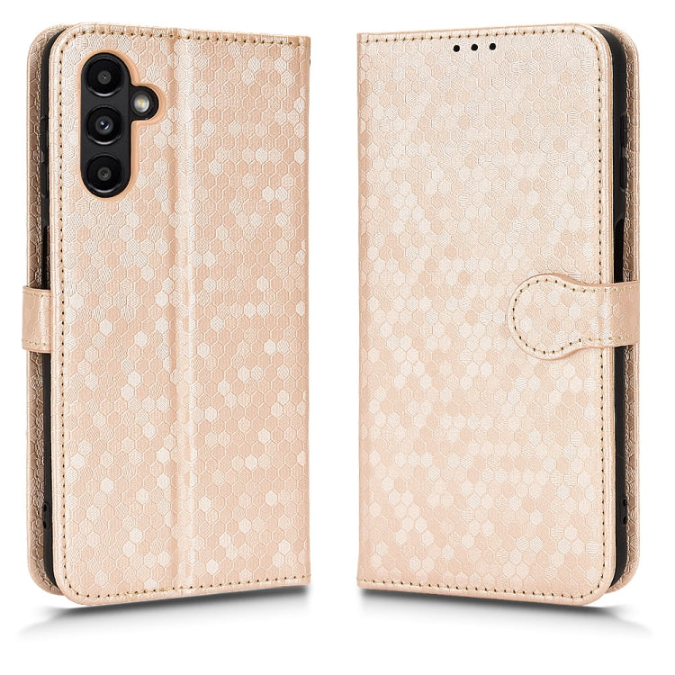 For Samsung Galaxy A13 5G Honeycomb Dot Texture Leather Phone Case