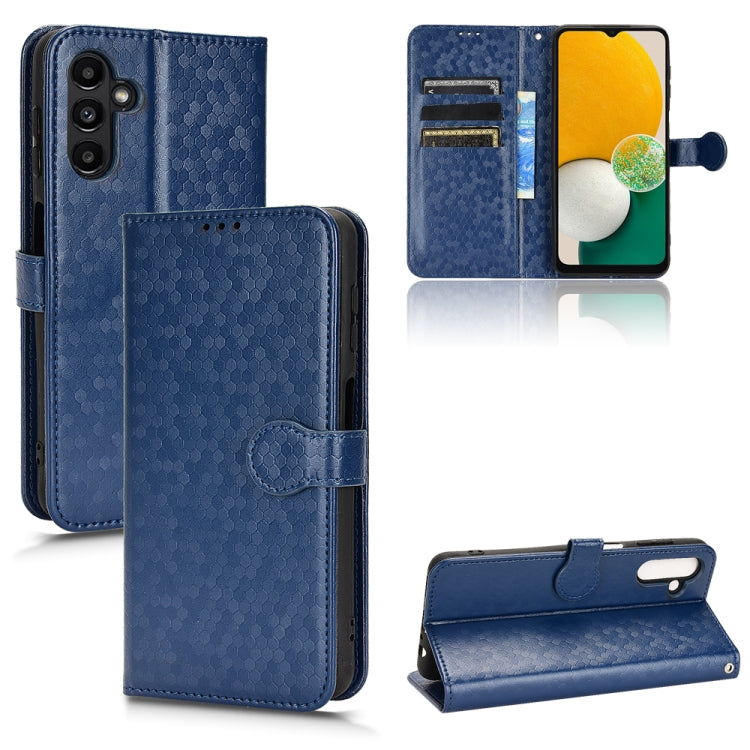 For Samsung Galaxy A13 5G Honeycomb Dot Texture Leather Phone Case