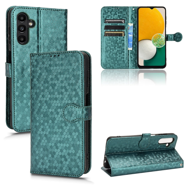 For Samsung Galaxy A13 5G Honeycomb Dot Texture Leather Phone Case
