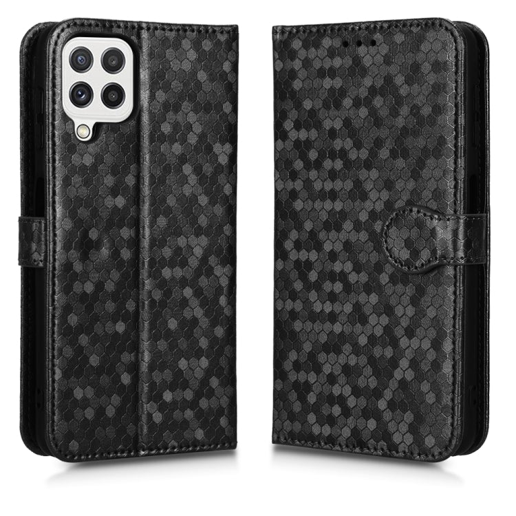 For Samsung Galaxy A22 4G / M22 4G Honeycomb Dot Texture Leather Phone Case