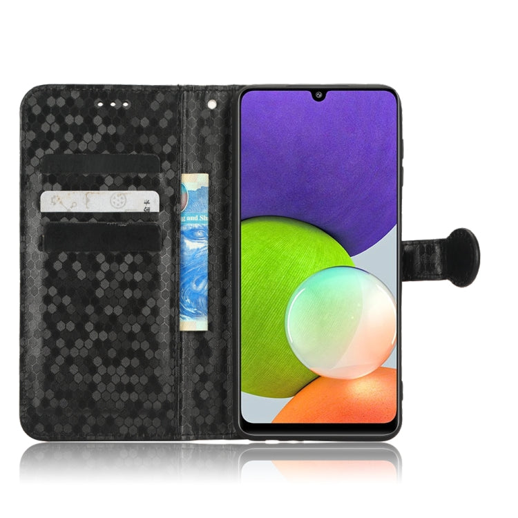 For Samsung Galaxy A22 4G / M22 4G Honeycomb Dot Texture Leather Phone Case