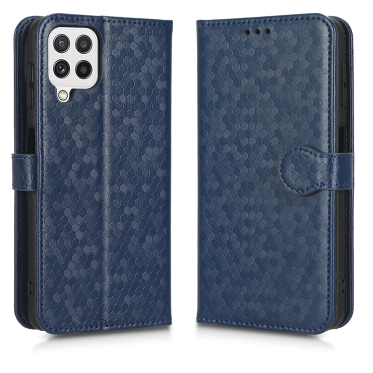 For Samsung Galaxy A22 4G / M22 4G Honeycomb Dot Texture Leather Phone Case