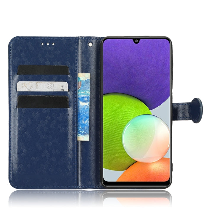 For Samsung Galaxy A22 4G / M22 4G Honeycomb Dot Texture Leather Phone Case