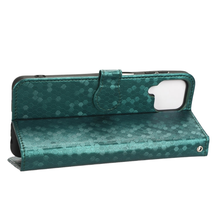 For Samsung Galaxy A22 4G / M22 4G Honeycomb Dot Texture Leather Phone Case