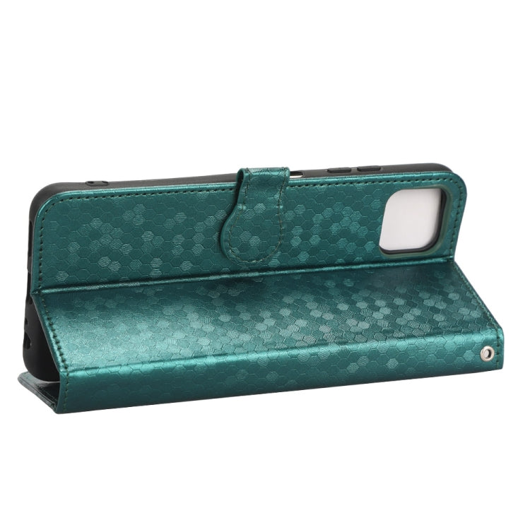 For Samsung Galaxy A22 5G Honeycomb Dot Texture Leather Phone Case