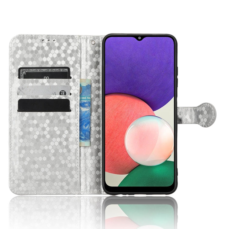 For Samsung Galaxy A22 5G Honeycomb Dot Texture Leather Phone Case