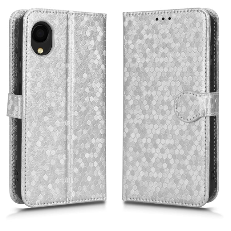 For Samsung Galaxy A22 5G JP SC-56B Honeycomb Dot Texture Leather Phone Case