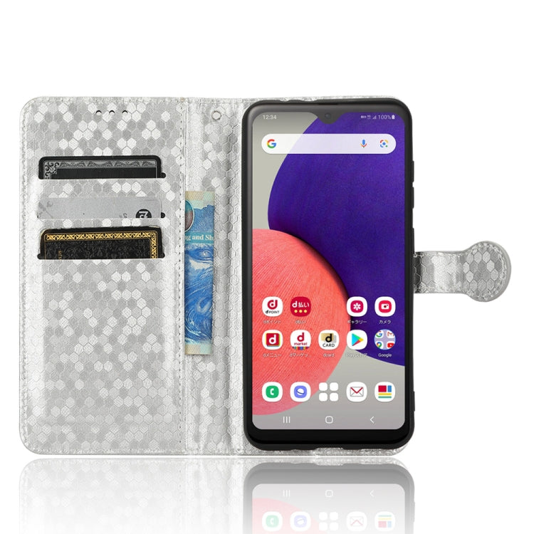 For Samsung Galaxy A22 5G JP SC-56B Honeycomb Dot Texture Leather Phone Case