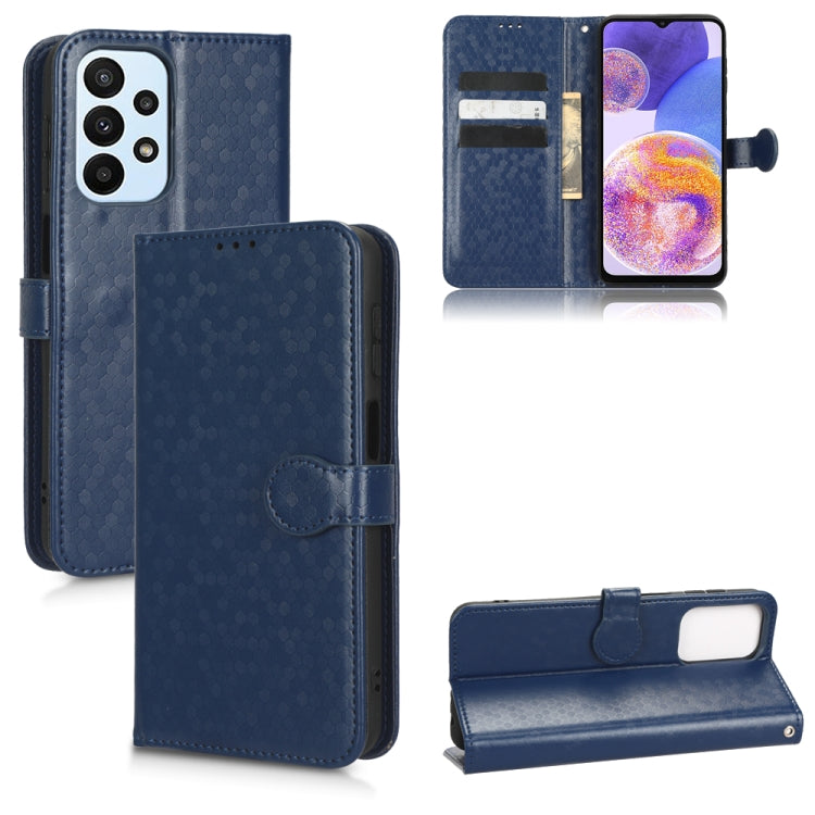 For Samsung Galaxy A23 4G Honeycomb Dot Texture Leather Phone Case