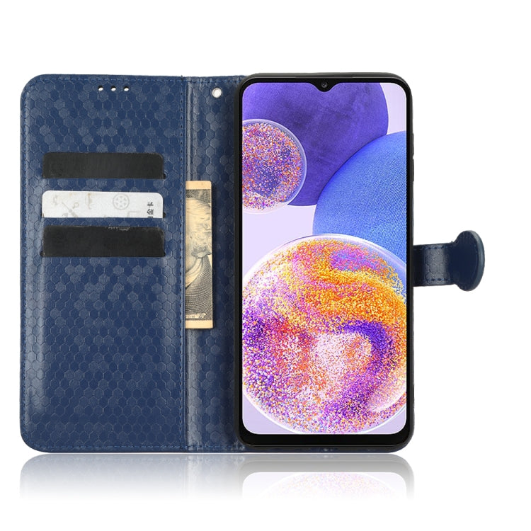 For Samsung Galaxy A23 4G Honeycomb Dot Texture Leather Phone Case