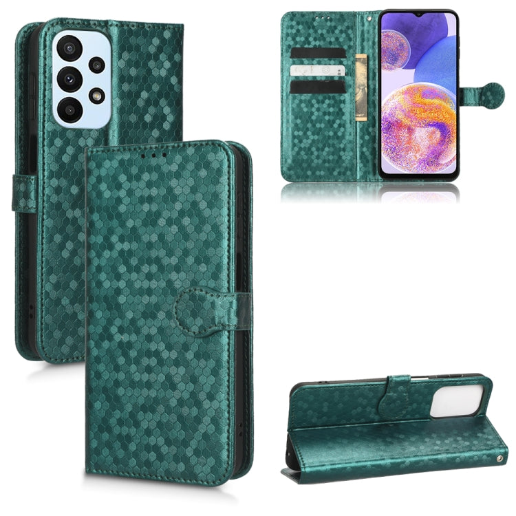 For Samsung Galaxy A23 4G Honeycomb Dot Texture Leather Phone Case