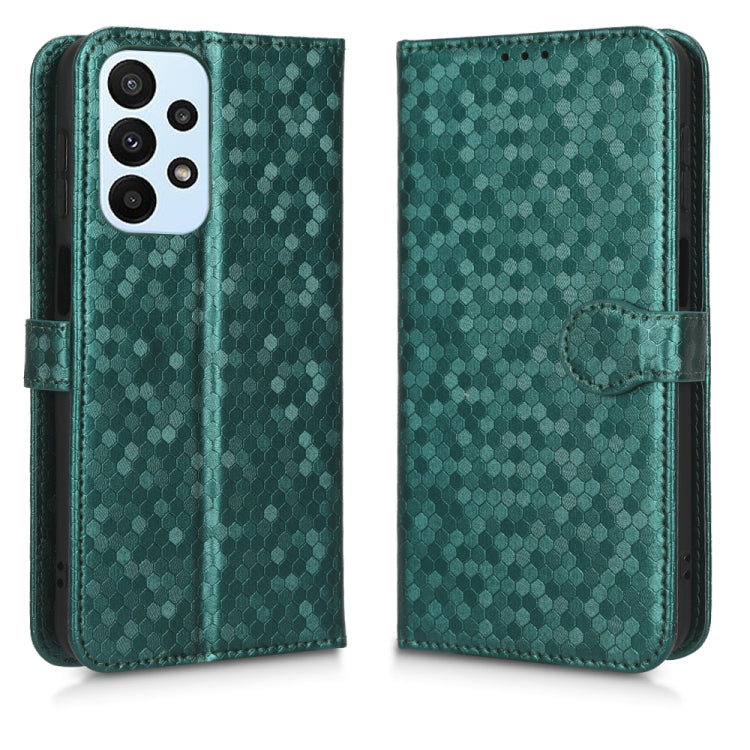 For Samsung Galaxy A23 4G Honeycomb Dot Texture Leather Phone Case