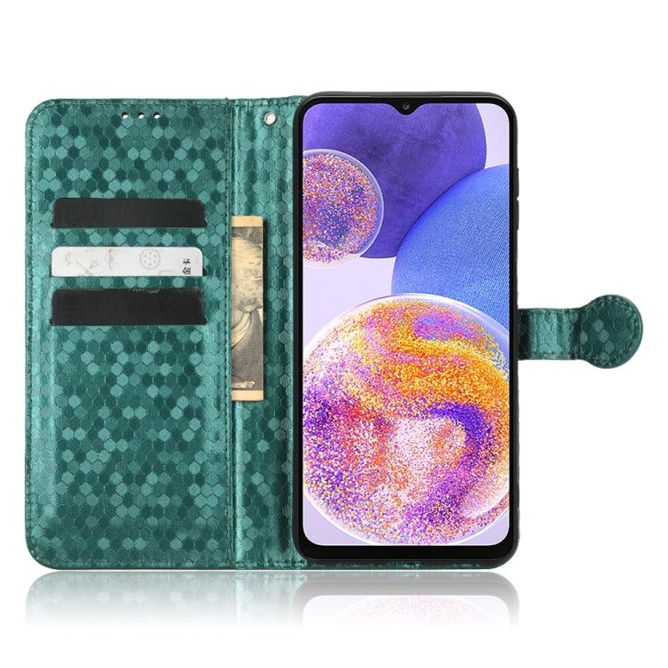 For Samsung Galaxy A23 4G Honeycomb Dot Texture Leather Phone Case