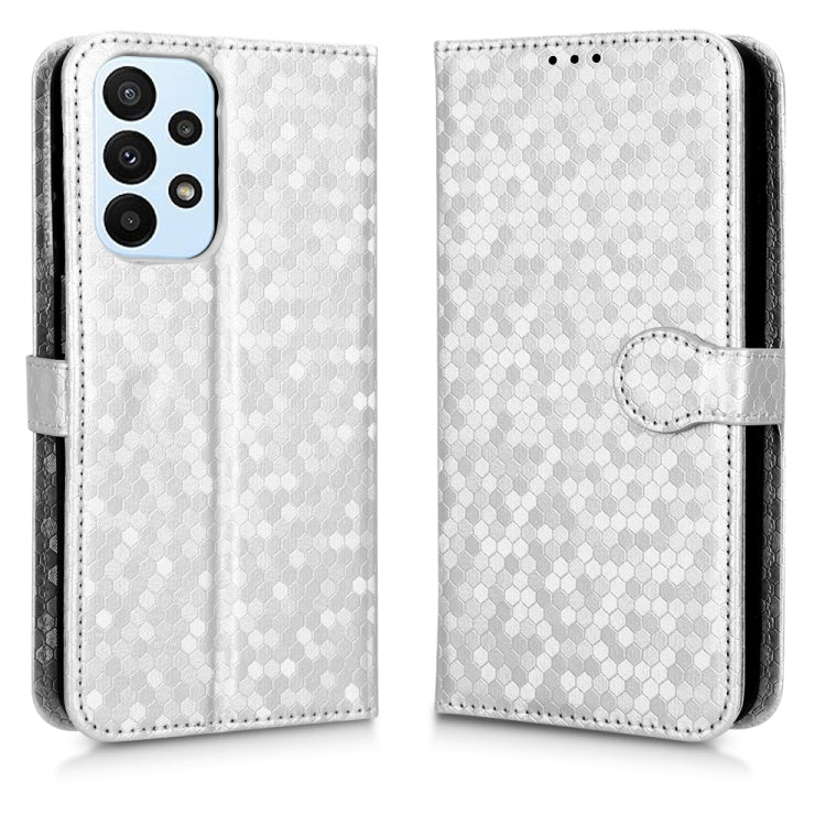 For Samsung Galaxy A23 4G Honeycomb Dot Texture Leather Phone Case