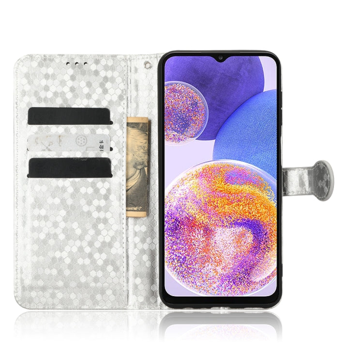 For Samsung Galaxy A23 4G Honeycomb Dot Texture Leather Phone Case