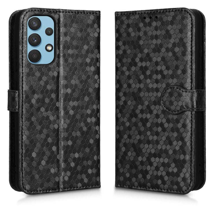 For Samsung Galaxy A32 4G EU Version Honeycomb Dot Texture Leather Phone Case