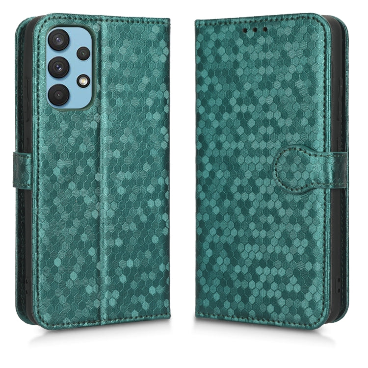 For Samsung Galaxy A32 4G EU Version Honeycomb Dot Texture Leather Phone Case