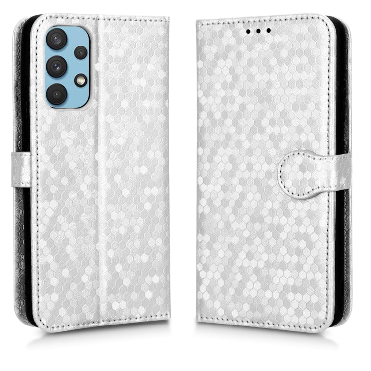 For Samsung Galaxy A32 4G EU Version Honeycomb Dot Texture Leather Phone Case