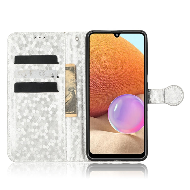 For Samsung Galaxy A32 4G EU Version Honeycomb Dot Texture Leather Phone Case